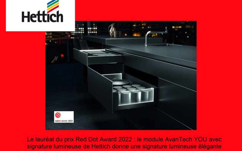 Hettich remporte trois prix Red Dot Design Award 2022
