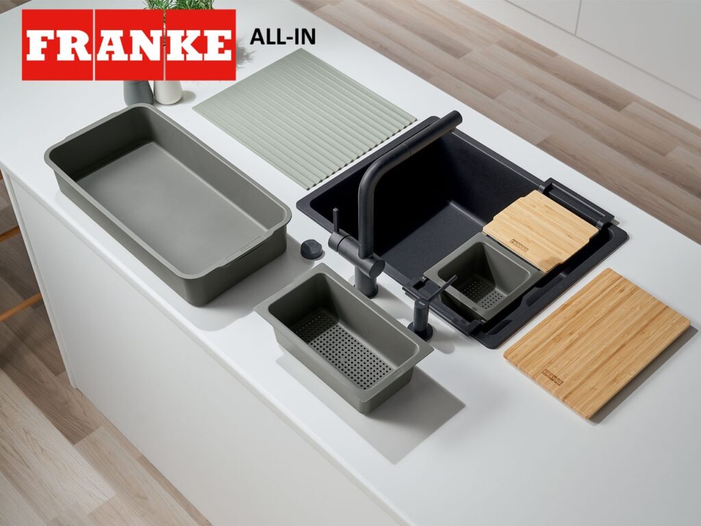 Franke All In Le Tout Nouveau Kit Daccessoires Polyvalents Qui Transforme Levier En