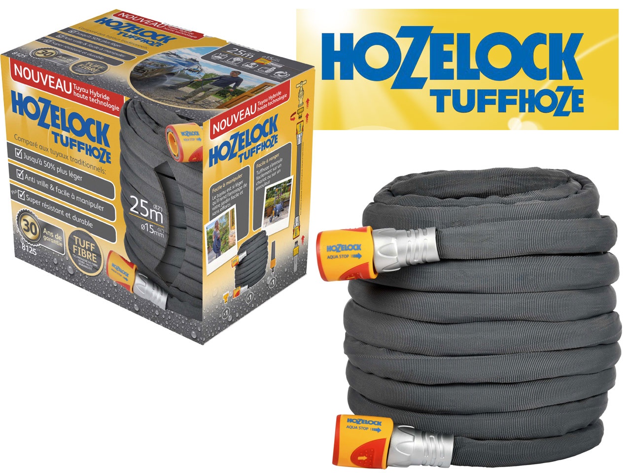 Tuffhoze Hozelock : la combinaison de 2 technologies pour un tuyau