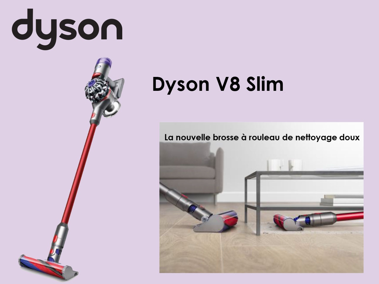 Dyson présente l'aspirateur Dyson V8 Slim, le plus léger des