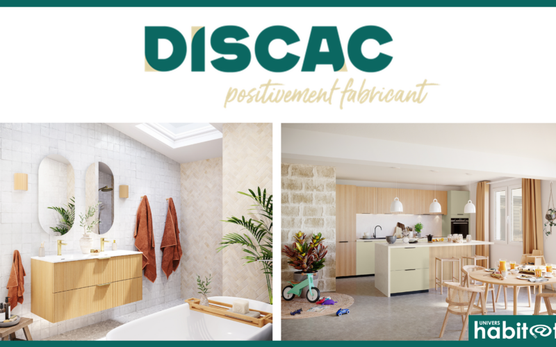 Discac présente sa nouvelle façade Canelé Chêne Clair pour salle de bain