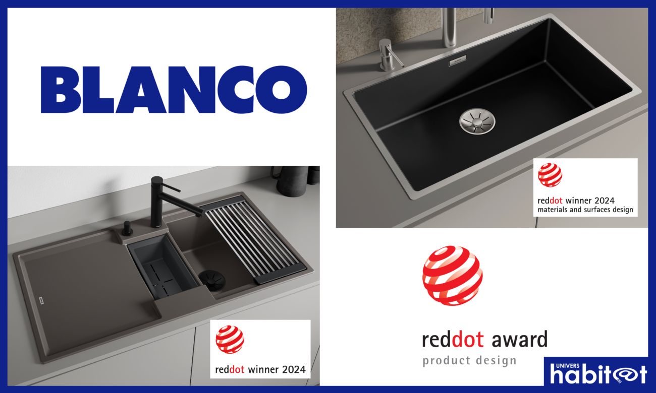 Blanco : la gamme Silgranit Blanco Adira et l’inox Dark Steel, récompensés par le Red Dot Design Award