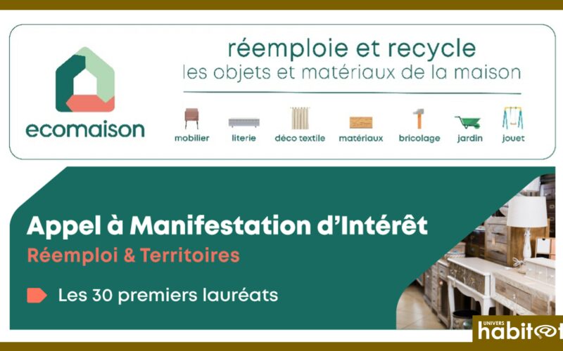 L’éco-organisme Ecomaison soutient 30 projets de réemploi solidaires à travers toute la France