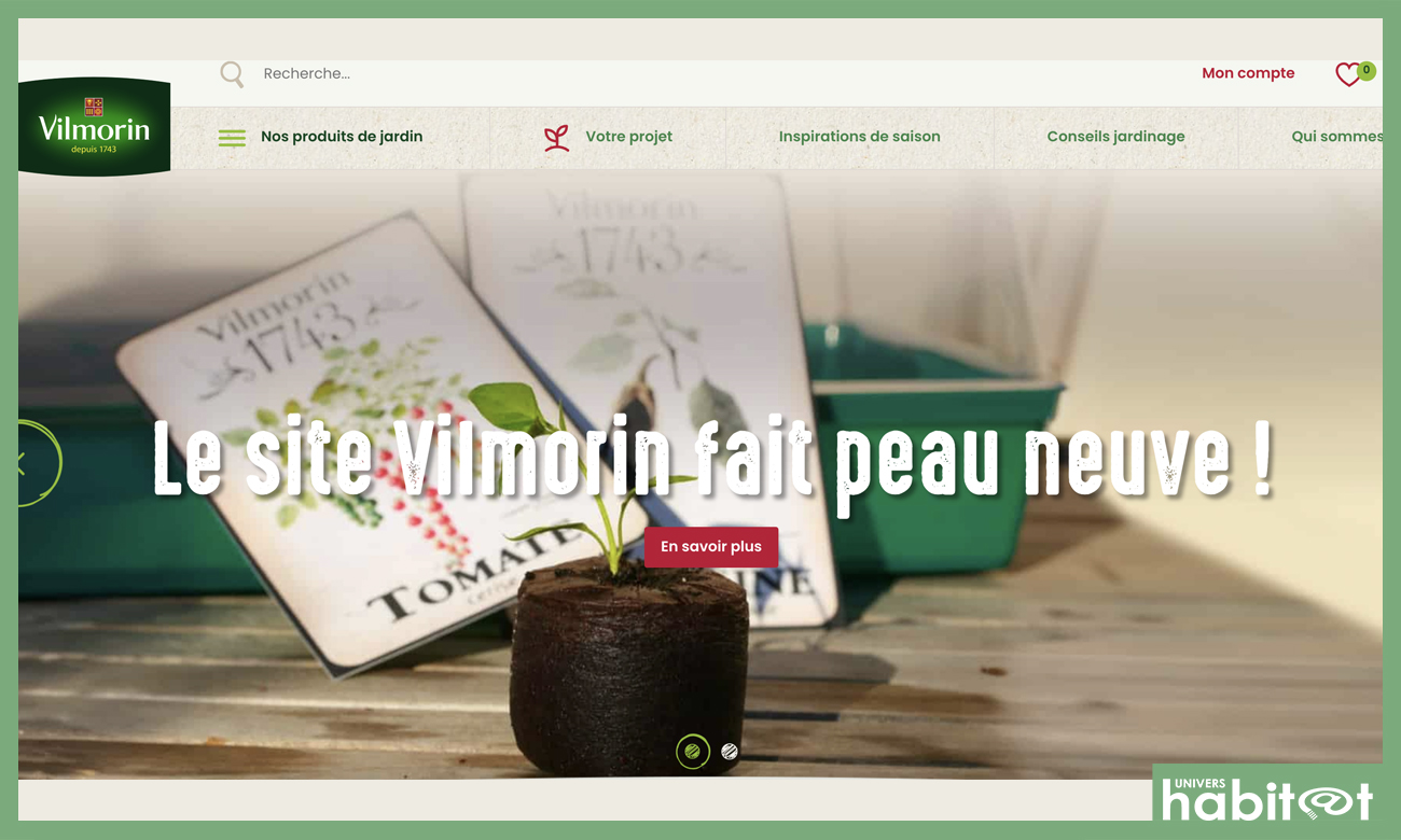 Vilmorin consolide sa stratégie digitale, à travers un nouveau site web marchand