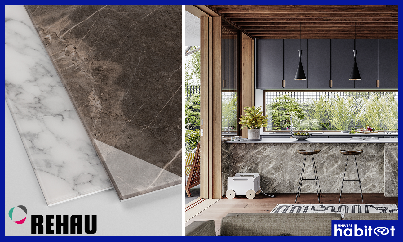 Rehau annonce une collection de surfaces effet verre RAUVISIO Crystal Strong