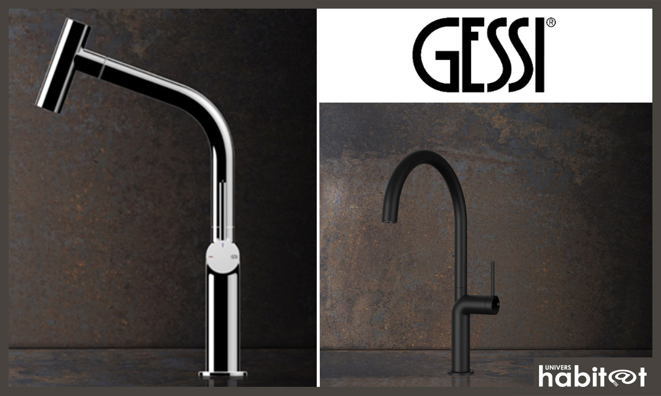 Gessi présente sa nouvelle collection Stelo, aux formes et finitions variées