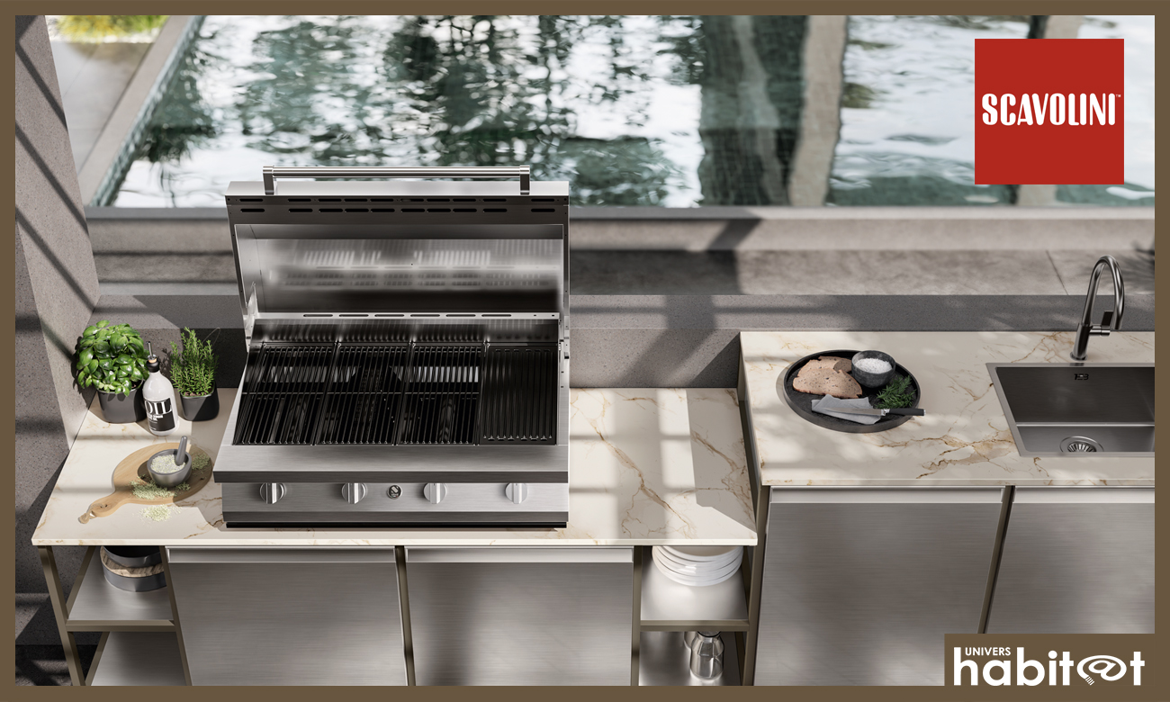 Avec Formalia Outdoor, Scavolini se lance dans la cuisine d’extérieur